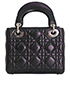 Mini Lady Dior, &pound;2,200, Handbags, Black, Lambskin Leather, Back view